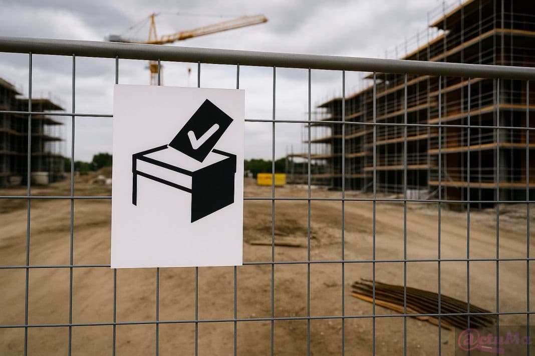 bouwplaats stembusbord